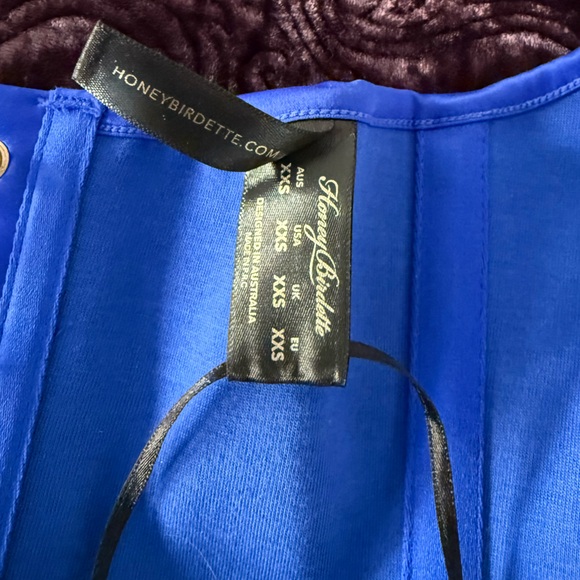 SOLD OUT ONLINEHoney Birdette blue Chastity Corset in great condition {size xxs} - Picture 4 of 6